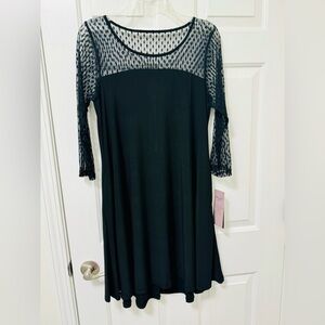 Nina Leonard black dress NWT (DJ1)